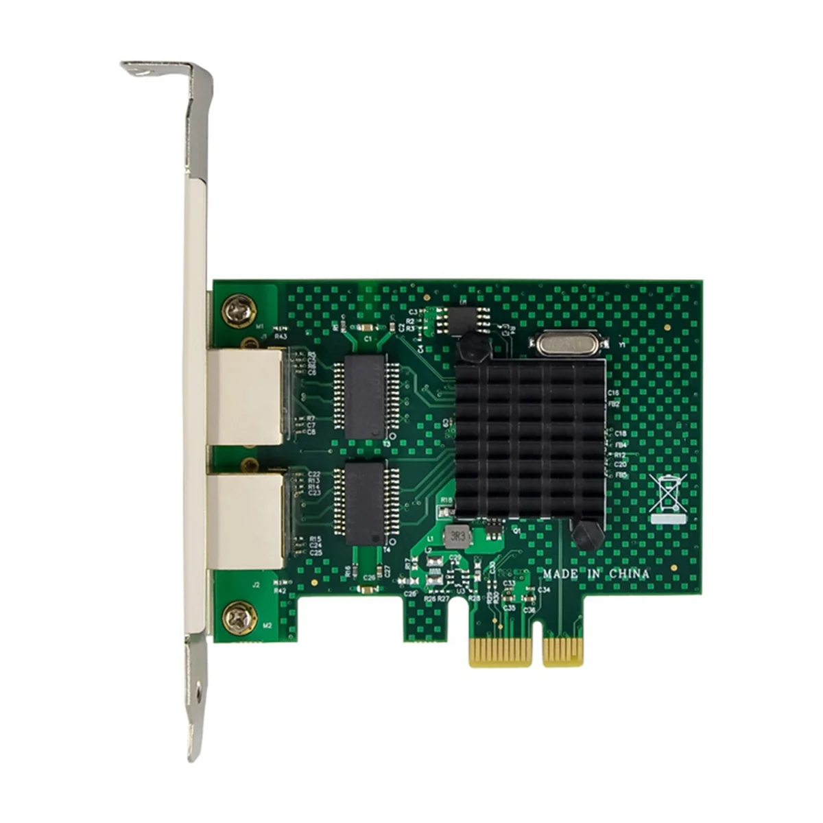 Tarjeta de red Gigabit Ethernet BCM5720 PCIE X1, adaptador de servidor de doble puerto, Compatible con WOL PXE VLAN, 2 unidades