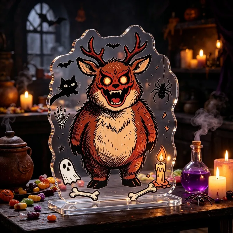 1pc Dark Fantasy Deer Acrylic Standee for Desk Decor