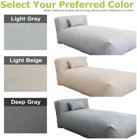Chaise Lounge Chair Outdoor Bed Lounger Outdoor Couch Sofa for Pool Comfy Patio Furniture Foam Filling Bean Bed Chair view 6