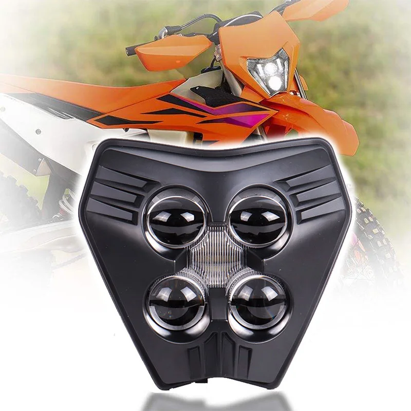 New MotorcycleLED Headlight KM2024 Fit for 2024 2025 K-TM 250 350 450 500 EXC-F SIX DAYS CHAMPION EDITION Dirt Bike Headlights