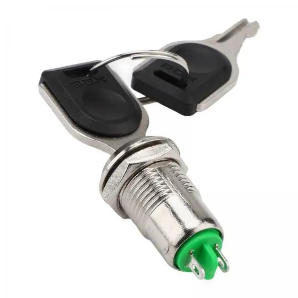 2-6pack Electronic Key Switch 12mm Metal for Automotive Security Engine DIY