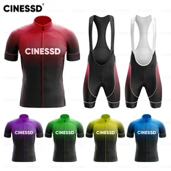 CINESSD-Breathable Cycling Suit for Men, Summer Wear, Mountain Bicycle Clothing, MTB Bike Riding Clothes, Career Cycling Jersey