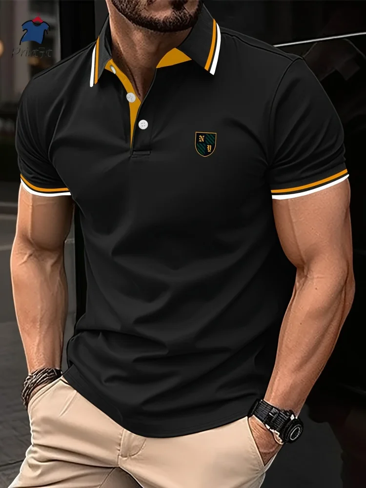 New In Tops Tees Men's Polo Shirt Men's Sports Short-sleeved Summer Shirt For Mant High-end Oversized Clothing Polo Shirt Man