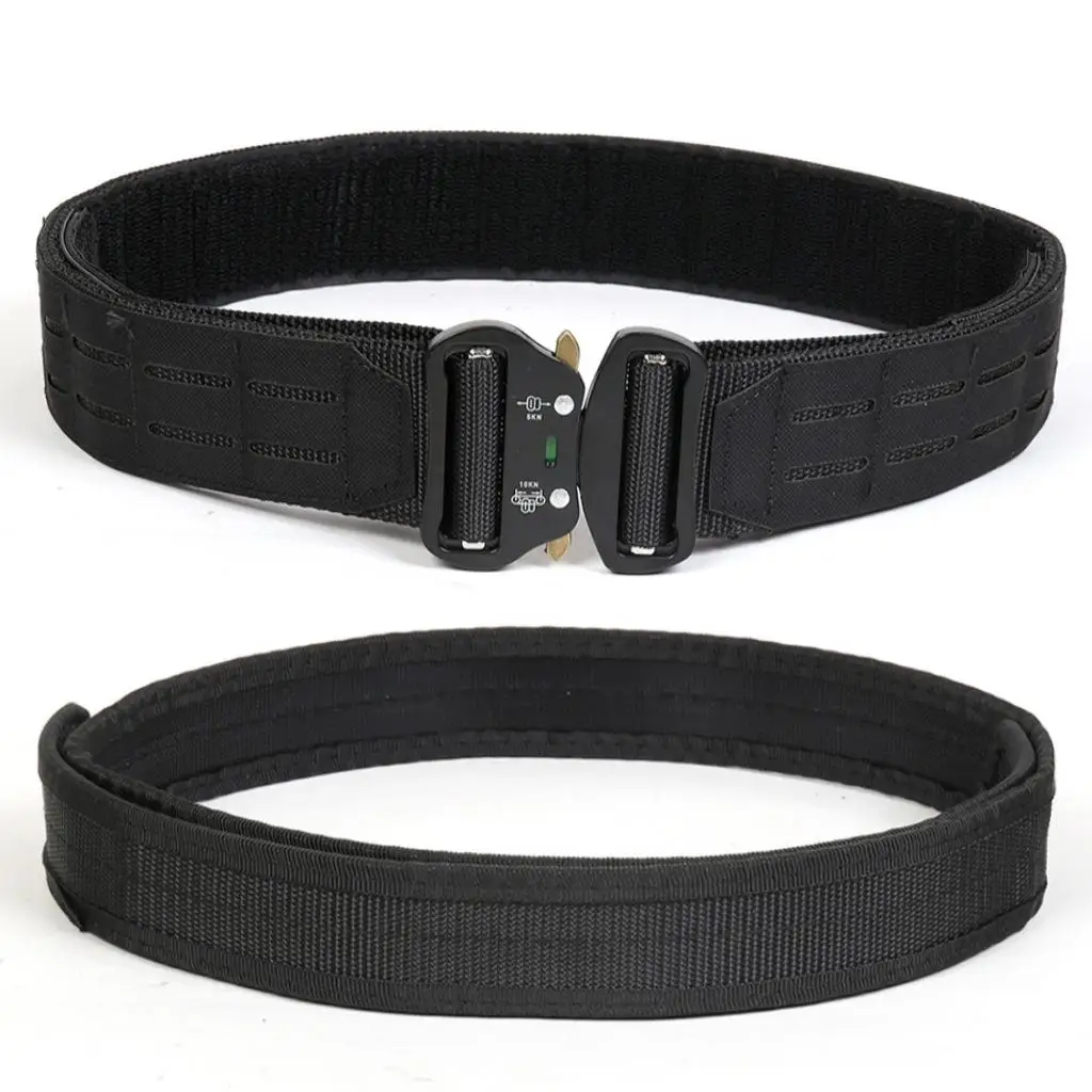 

2-дюймовый ремень MOLLE для мужчин с внутренней быстросъемной металлической пряжкой, лазерной резки, для тренировок на открытом воздухе и альпинизма