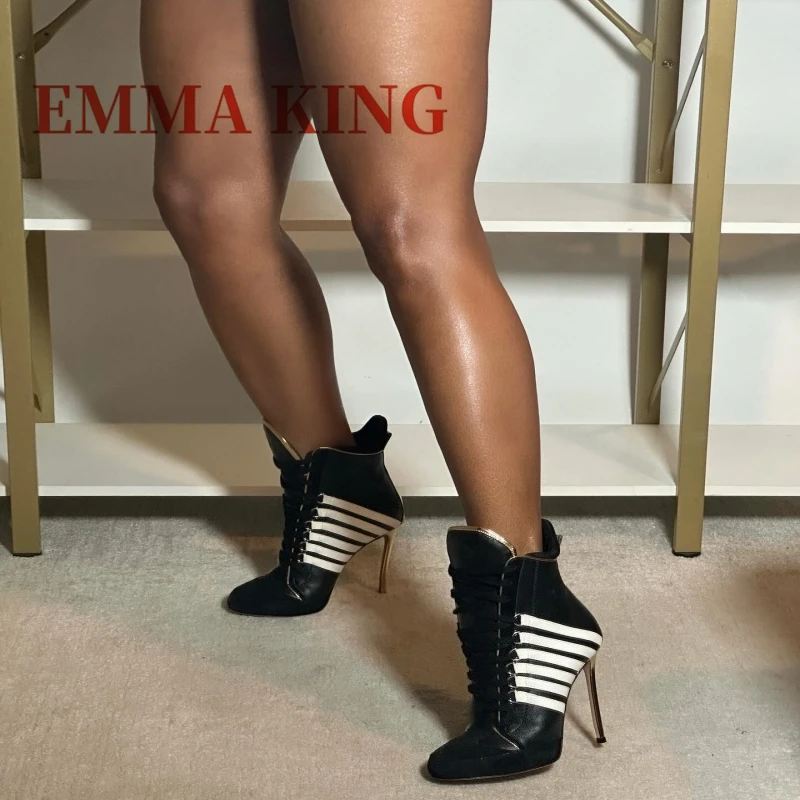 نمط رياضي عبر تعادل حذاء بوت بطول الكاحل جولة تو حذاء رياضة خنجر الأحذية قطاع طباعة اللون منعت المرأة موضة أحذية بوت قصيرة كبيرة 46