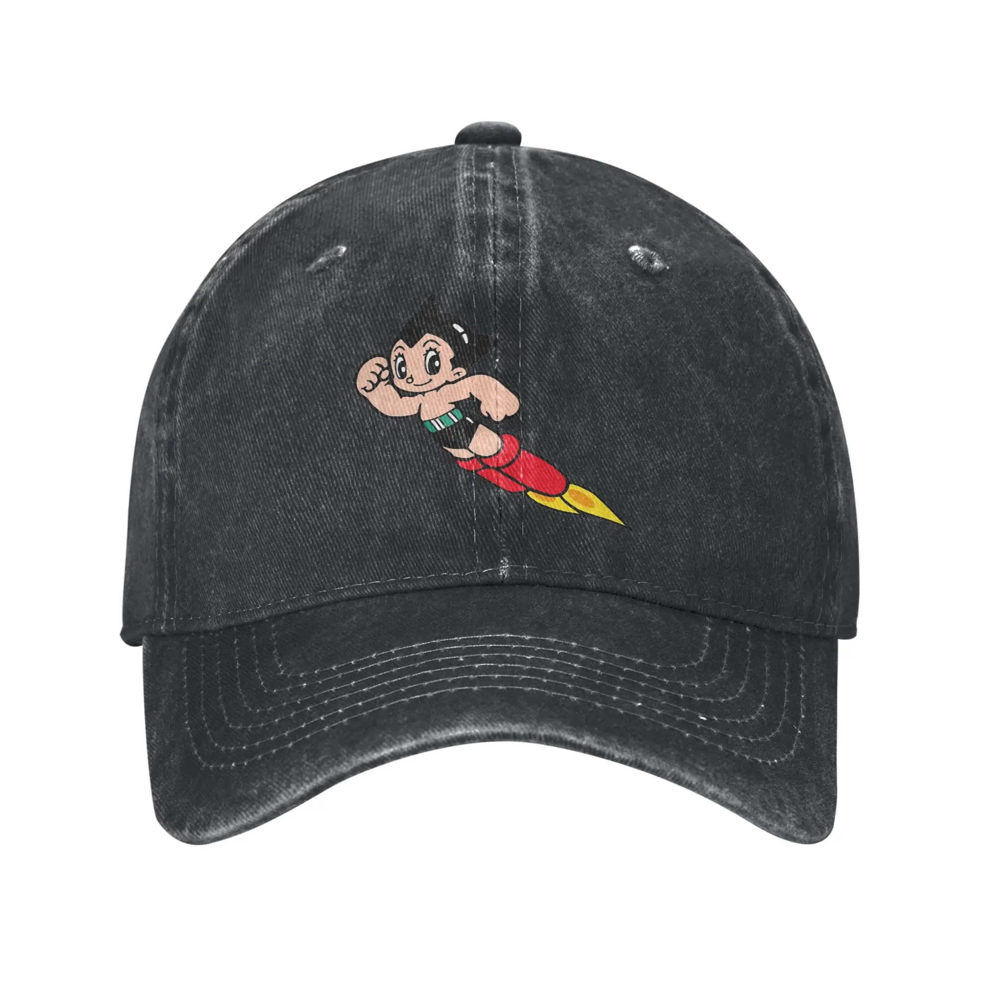 Casual Astroboy Baseball Caps Unisex Style Distressed Denim Snapback Hat Astro Boy Anime Outdoor Unstructured Soft Hats Cap