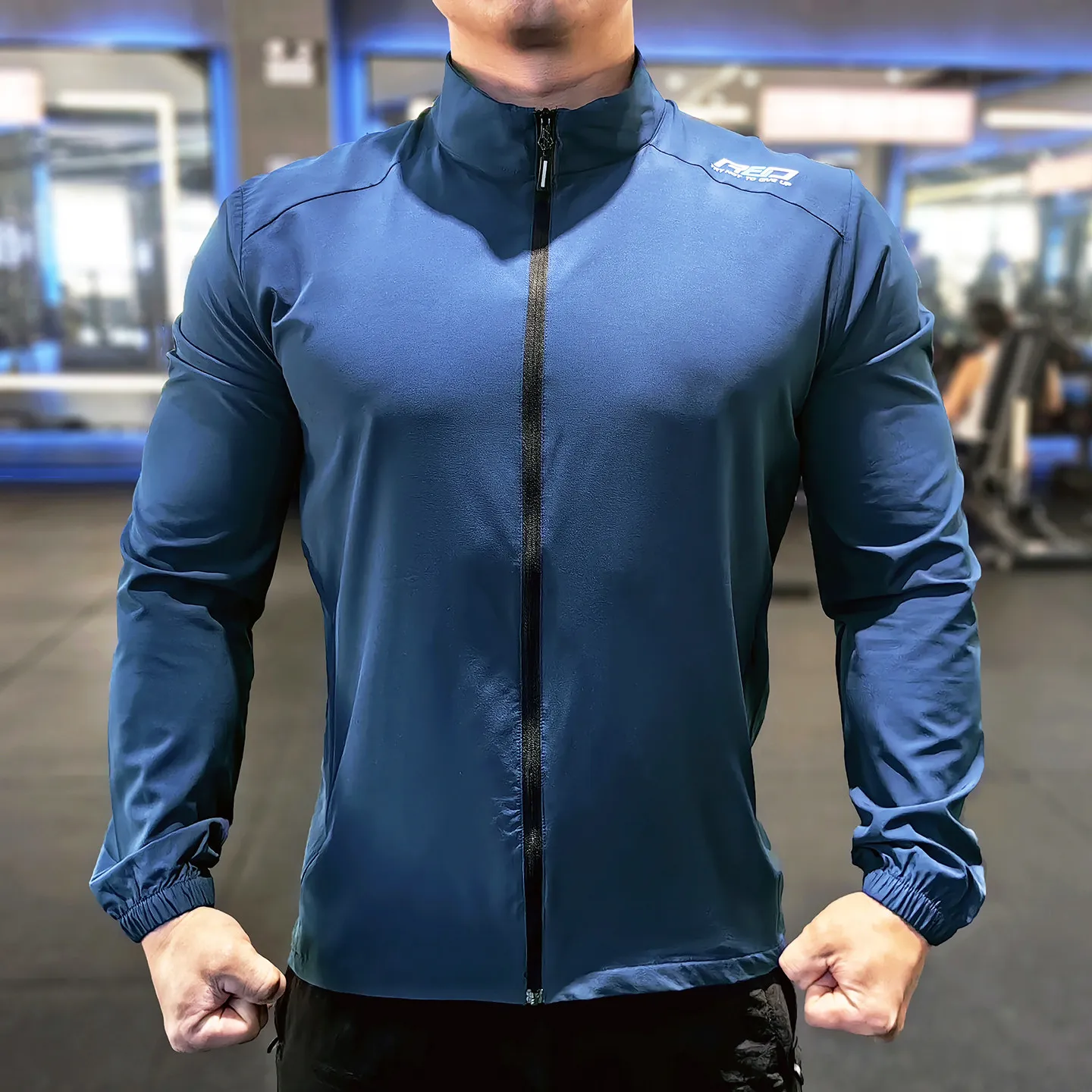 Men's Windproof Running Jacket Long Sleeve Zipper Cardigan for Fitness Gym Climbing Hiking and Outdoor Sports Male Coat
