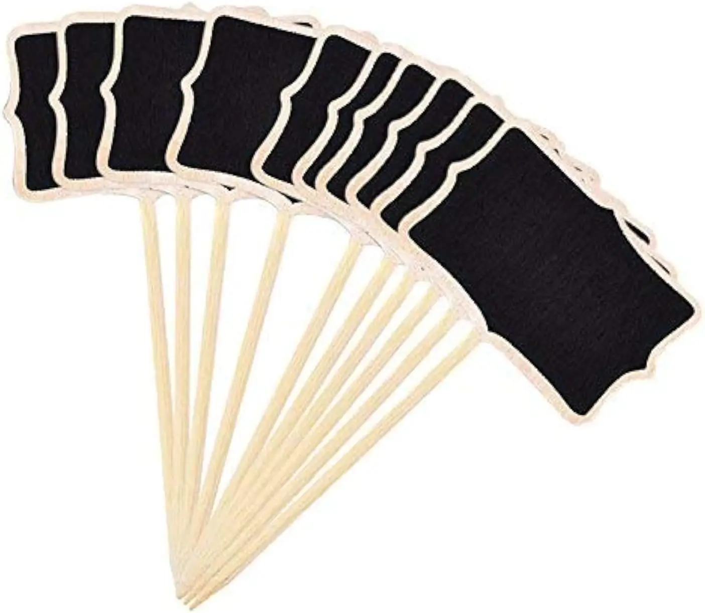 

20 Pcs Wooden Chalkboard Plant Tags - Blackboard Garden Labels for Seed Identification