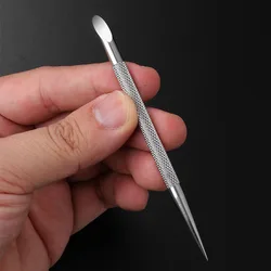 2-Way Use Stainless Steel Nail Art Cuticle Pusher Remover Pedicure Manicure Sticks Tool