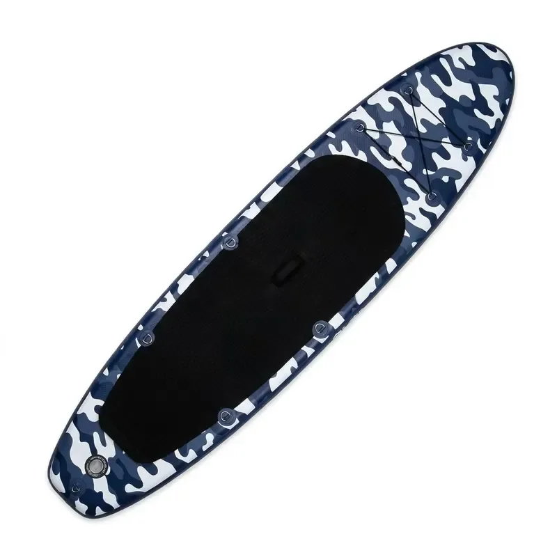 Navy Camouflage Inflatable SUP Board PVC Multifunctional Stand Up Paddleboard for Yoga Fishing Travel with Pump Paddle