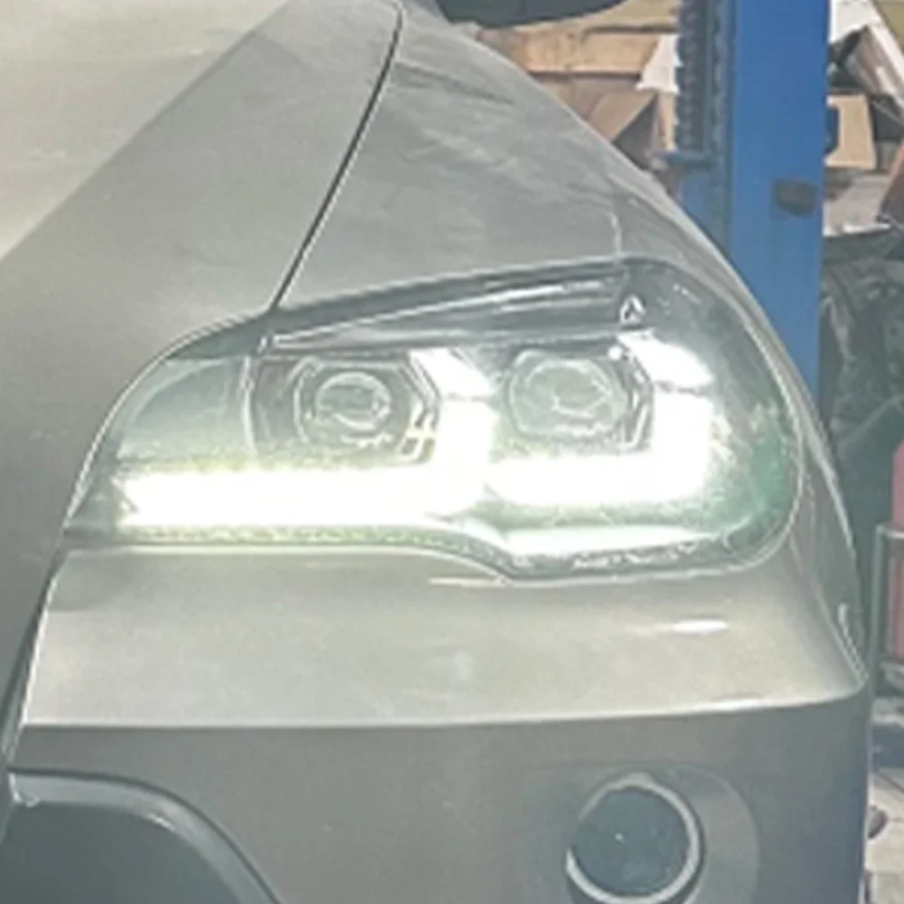 

For BMW X5 E70 30i 35i 40i 2007-2013 LED Car Front Lamps Assembly Upgrade Double L DRL Projector Lens Tool Accessories