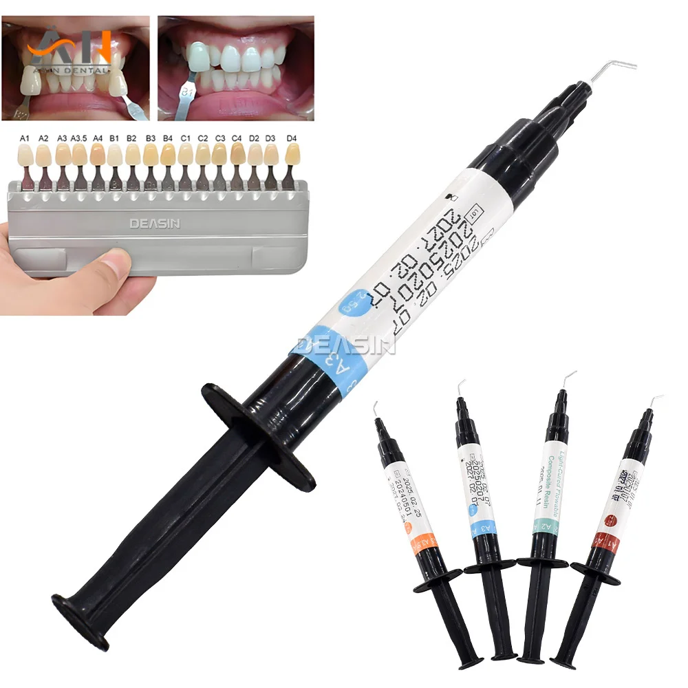 

Dental Restoration Syringe Universal Color Shade Dentistry Enamel Material Aesthetics flowable Composite Resin A1 A2 A3 A3.5