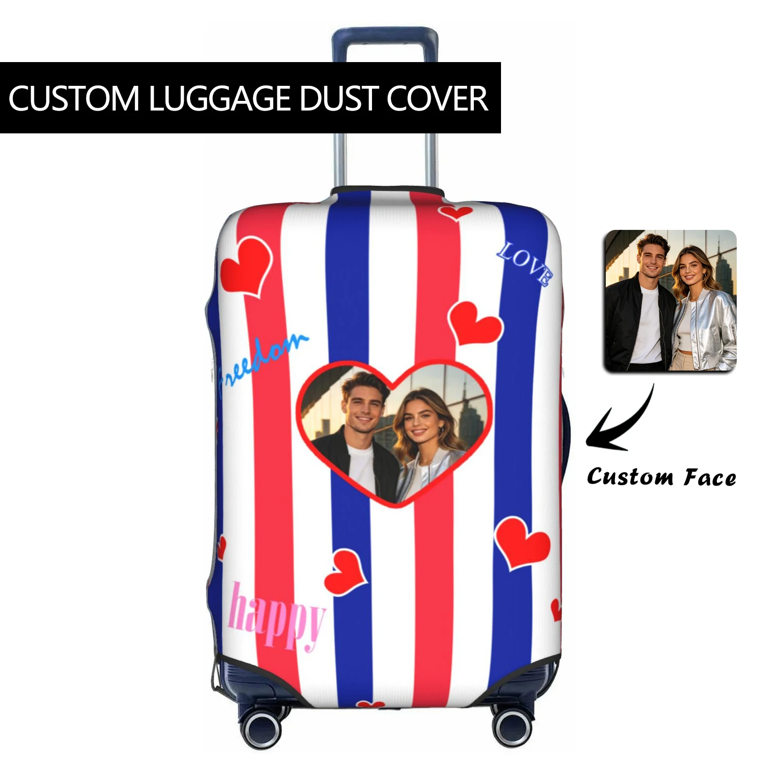 

Custom Customize Logo Luggage Cover Elastic Your Design Here Travel Suitcase Protective Covers Suit For 18-32 inch