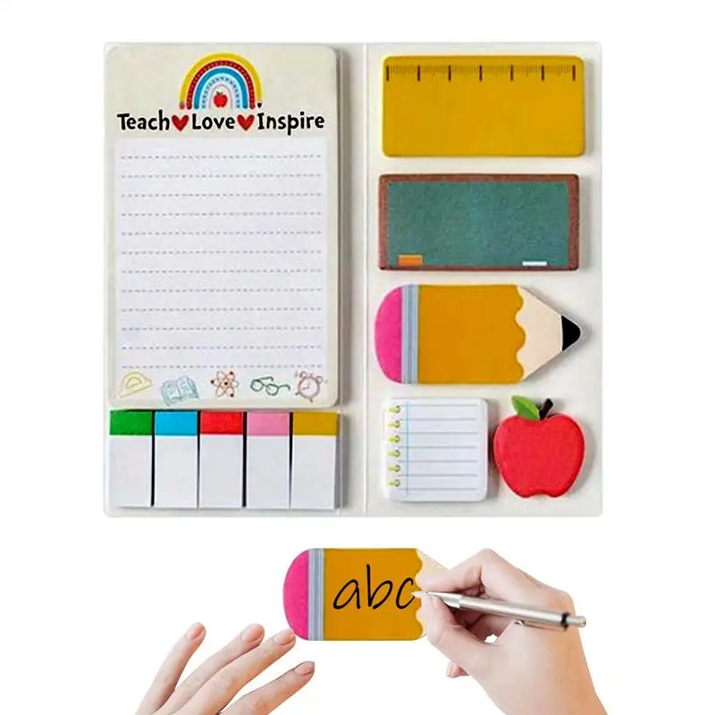 Fun Sticky Notes Self-Stick Teaching Note Pads Teacher Appreciation Set Sticky Notes Motivational Note Pads For Teachers Nurse