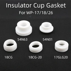 5PCS Tetrafluoroethylene Insulator Cup Gasket for TIG Welding Torch WP17 18 26 18CG 18CG-20 54N01 54N63 17GLG20