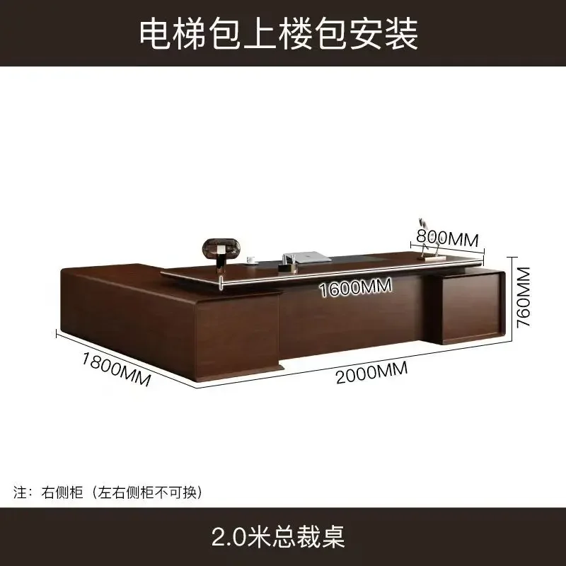 L Shape Luxury Organizer Computer table With Storage standing Gaming Work executive office desk with drawers Office Furniture