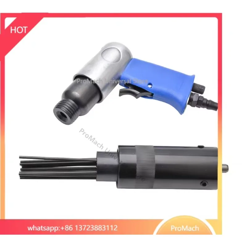 Pneumatic Air  Scaler Machine With 19PCS 3MMx180MM Steel Rust Burr Weld Removing Tool Derusting Machine 4300RPM