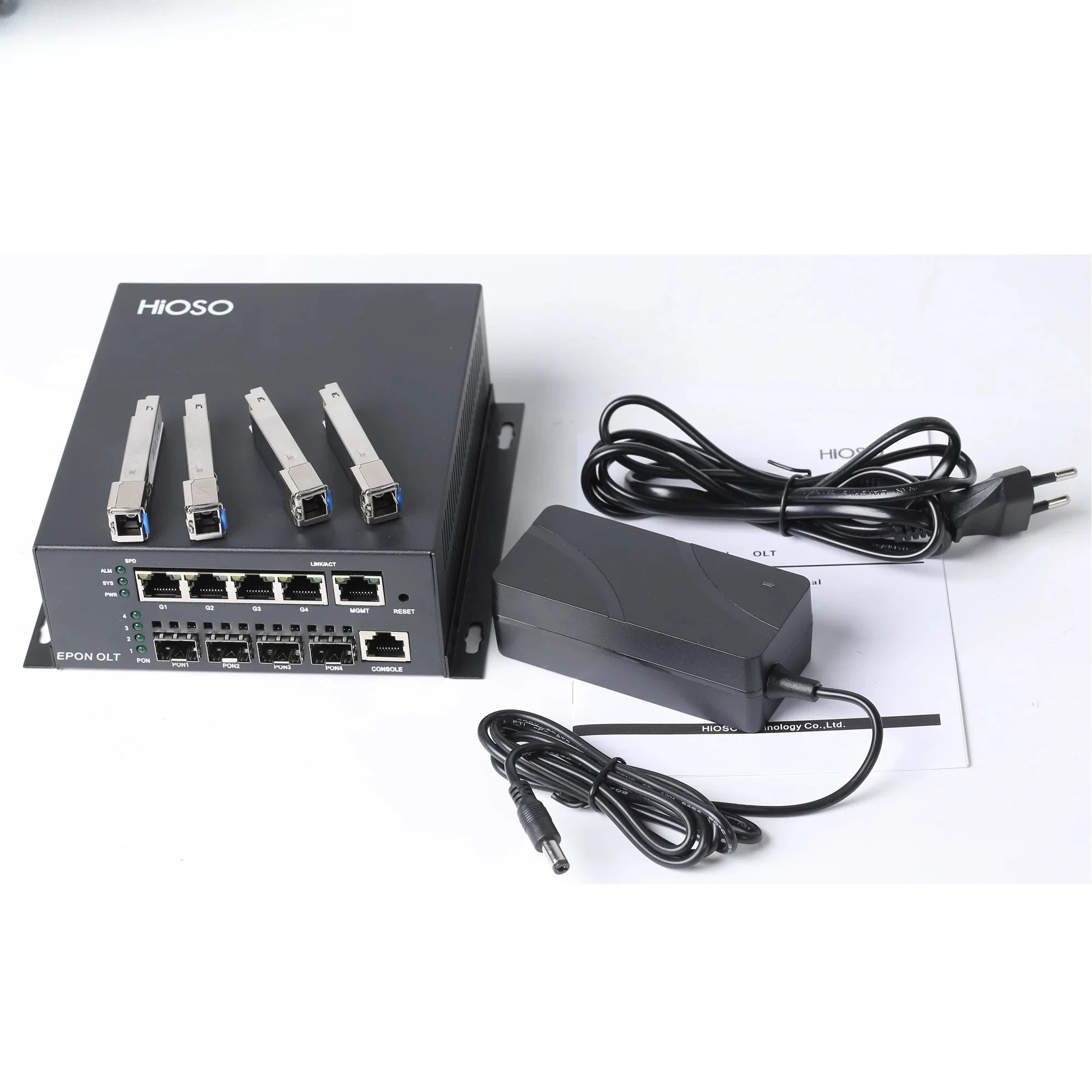Ftth olt 4 منافذ الإرسال epon xpon mini epon 4pon olt epon مع 4 PX20 +++ PON SFP moules #1