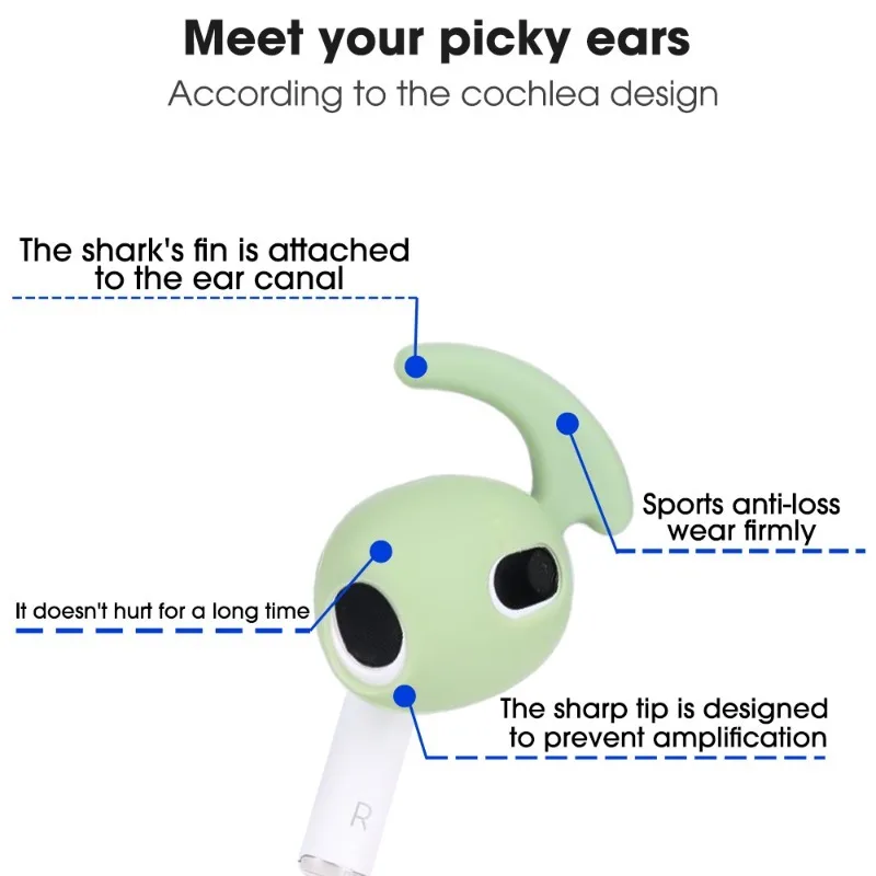 1-6Pairs In-Ear Silicone Earbud Cover Ear Pad Headphone Cap For Apple Airpods 3 Protector EarPads Earphone Cup Anti-slip Earhook