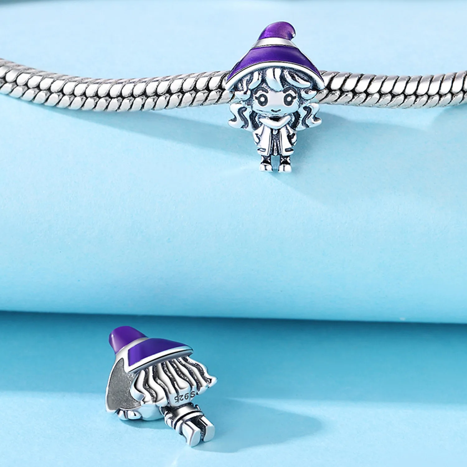 925 Sterling Silver Halloween Pendant Pumpkin Bat Bead Witch Charm Fit Bracelet DIY Jewelry Making Halloween Party Accessories