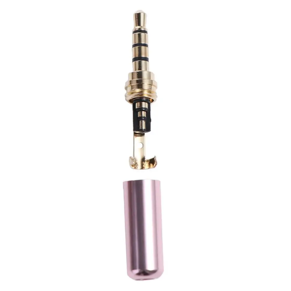 1pc Plug Welding Head 4 Poles DIY AUX Headphone Jack Plug 3.5mm Male Plug 3.5 Jack Adapter 3.5mm Audio Connector