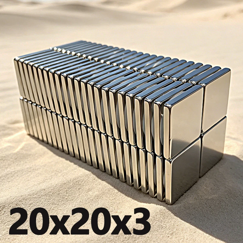 2-30pcs 20x20x3mm Magnet N35 NdfeB Permanent Neodymium Magnetic Imanes Square Shape Fridge Magnet 20*20*3mm Magnet Accessory