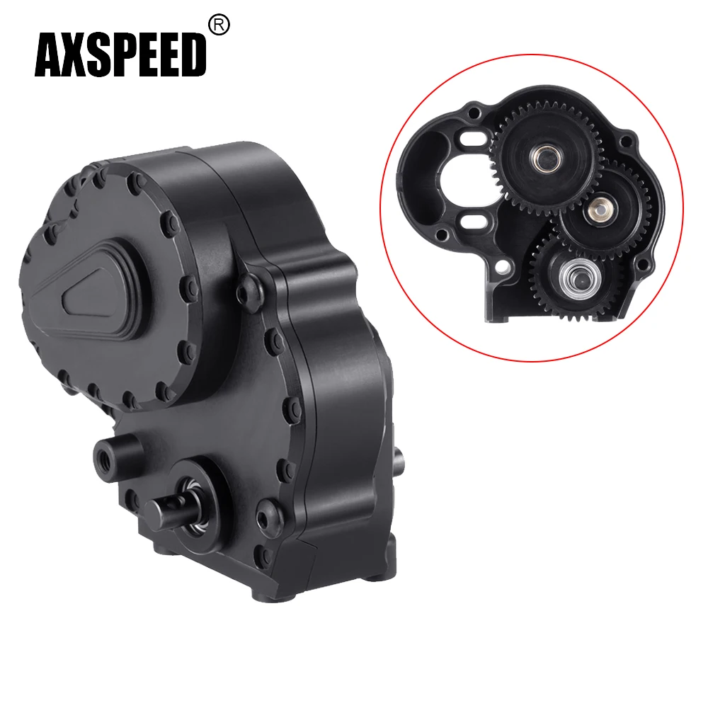 AXSPEED Metal Gearbox Transmission for Axial UTB18 Capra 1/18 RC Buggy Truck Model Upgrade Accessories Parts