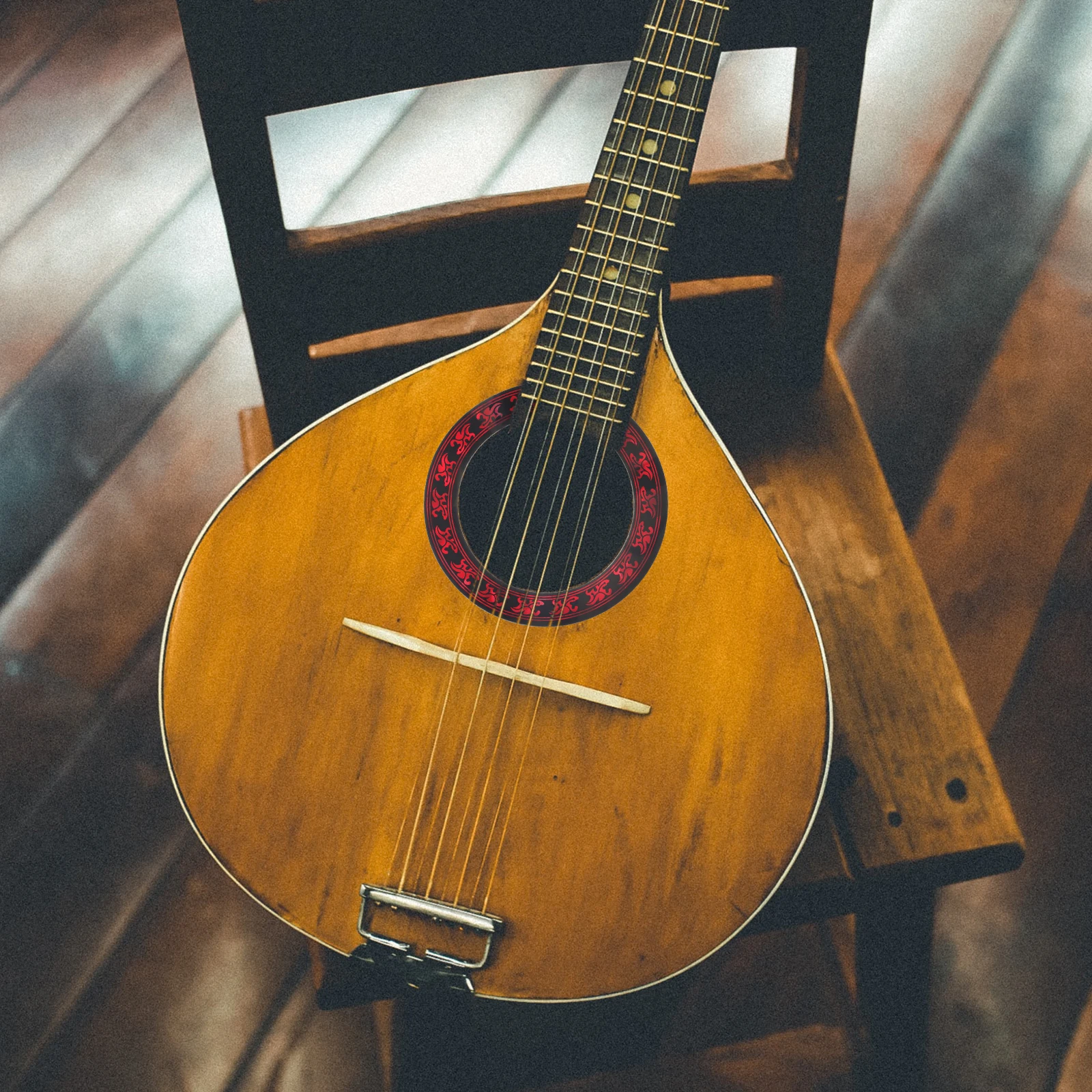 

Guitar Sound Hole Rosette Pvc Solid Veneer Wooden Inlay Decal For Acoustic Classical Guitar Lightweight Durable Accessory