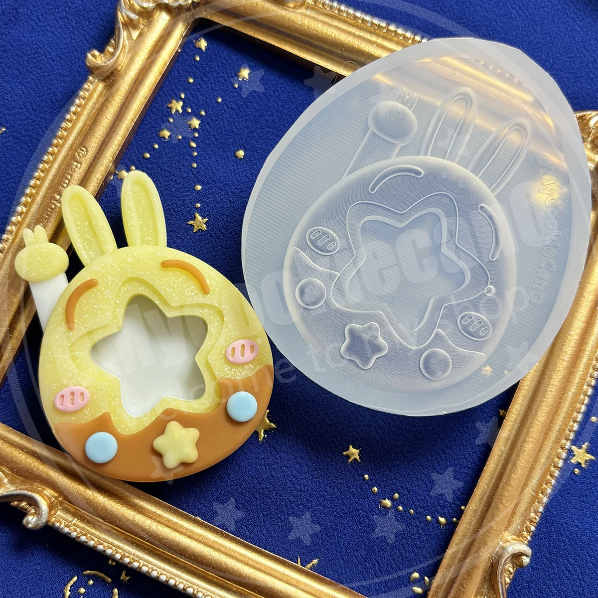 Super cute animal-shaped cat, rabbit, hamster tamagotchi epoxy resin UV resin clear silicone mold，shake mold