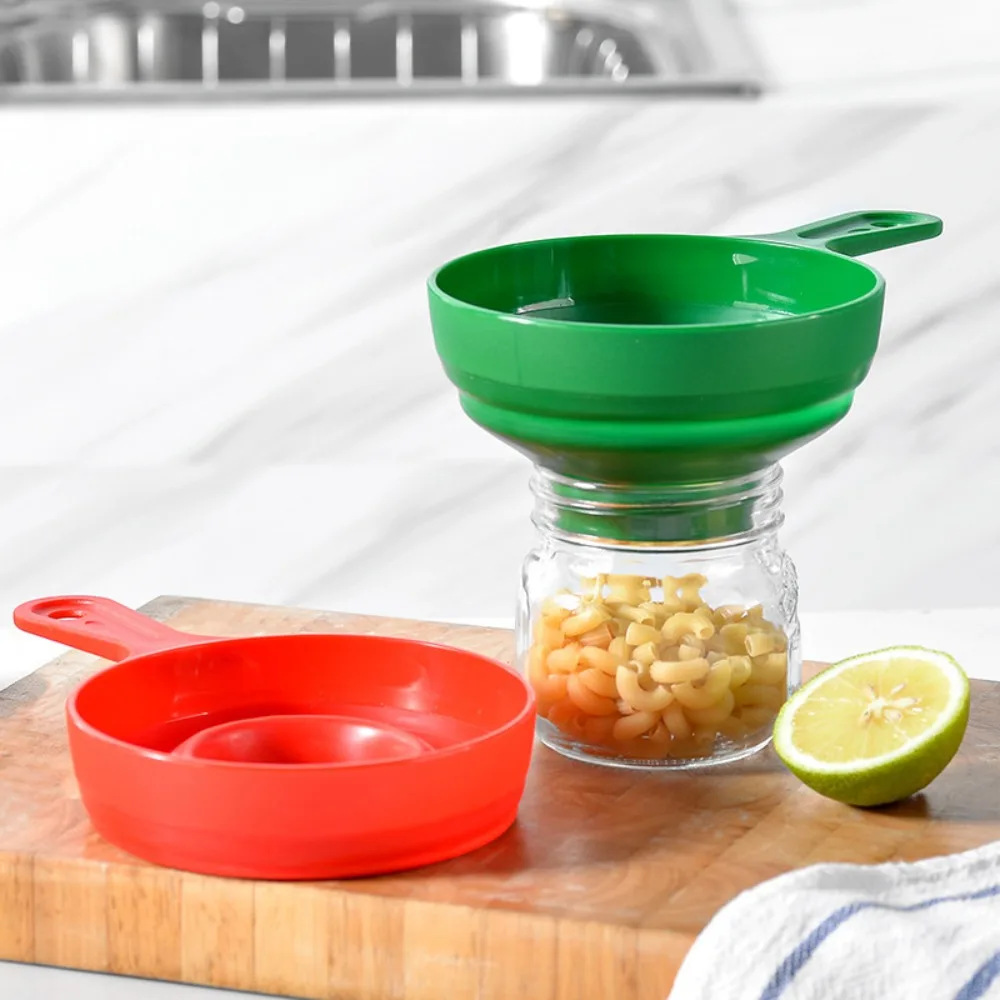 PP Plastic Foldable Wide Mouth Funnel, Jam Funnel, Large Diameter Grain Sugar Filling Funnel Kitchen Tools Accessories Cooking