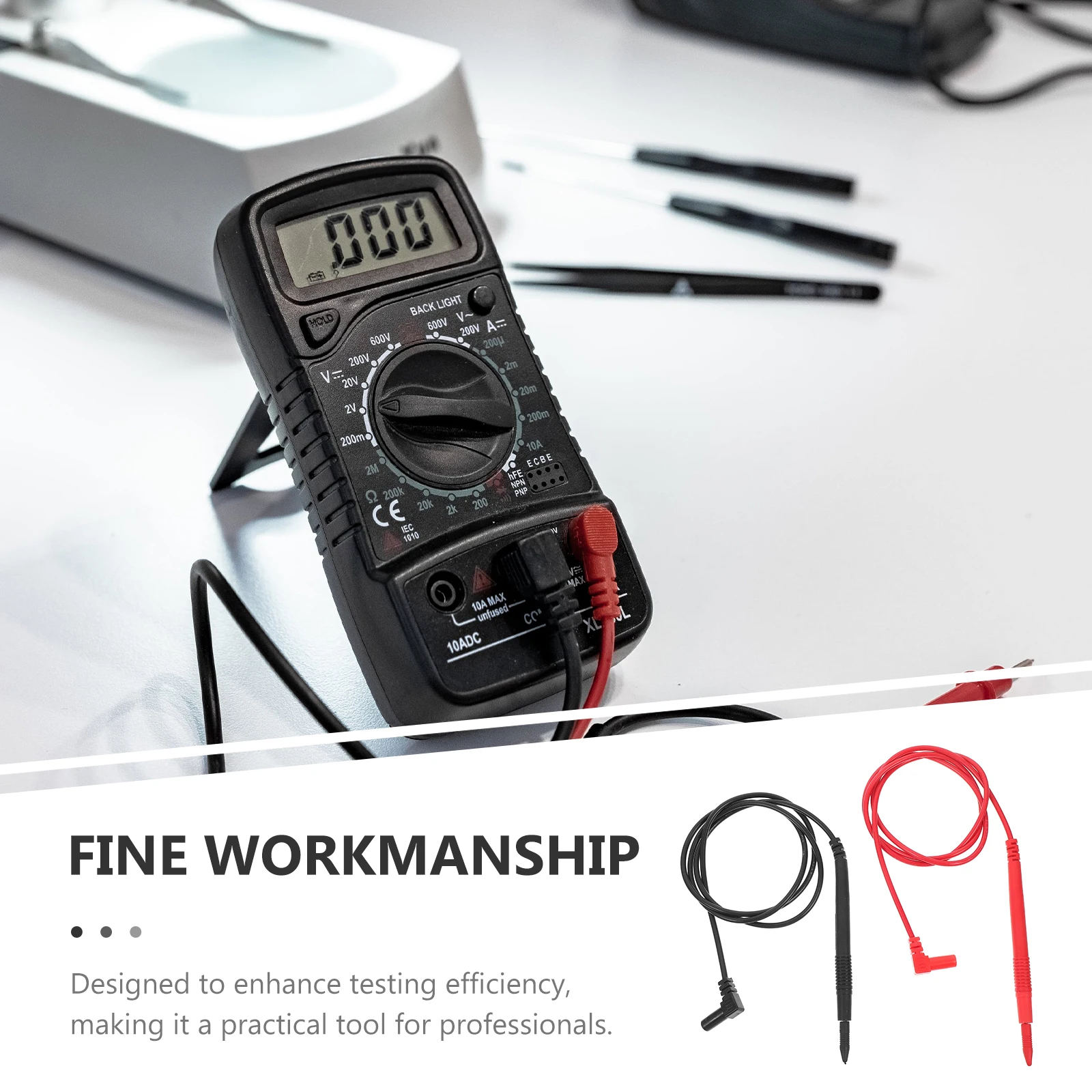 

Multimeter Test Lead 1Set Copper Silicone Durable 1000V 10a Portable Testing Tool for Professionals Multimeter Test Leads