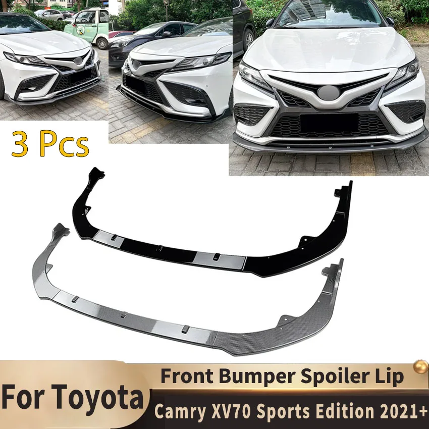 

Car Front Bumper Lip for Toyota Camry XV70 Sports Edition 2021 2022 2023 Chin Spoiler Splitter Blade Shovel Aprons Body Kits