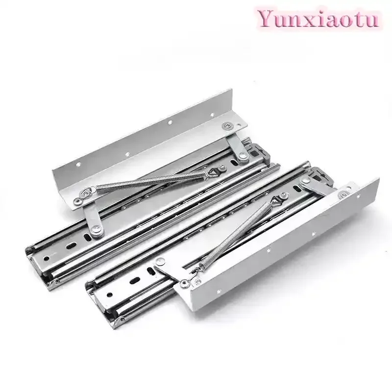 Desktop hidden folding slide support bracket furniture dining table lifting extension widening slide