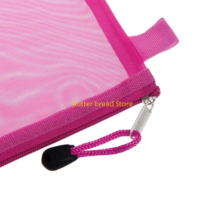 W89C Colored File Bag Große Zip-up-Netztasche für Erwachsene Büroreisen