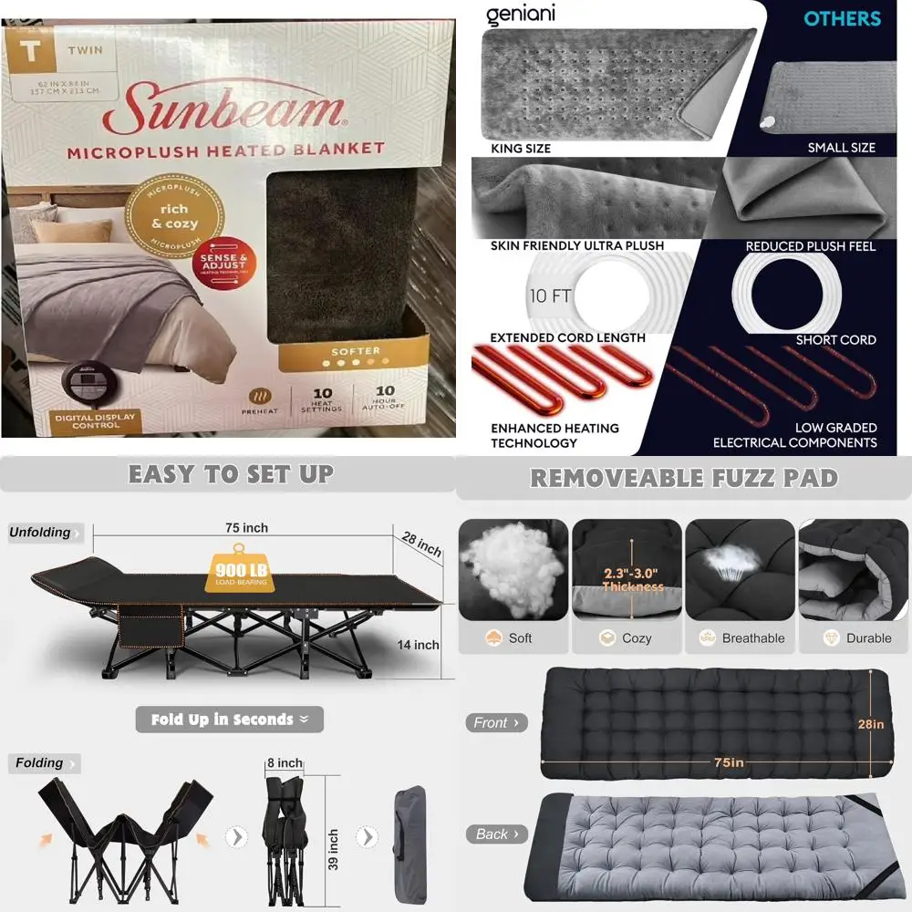 

Роскошное ночное одеяло с подогревом двойного размера, в стиле тумана, с 12-уровнением тепла, автоматическим отключением и возможностью прания в машине