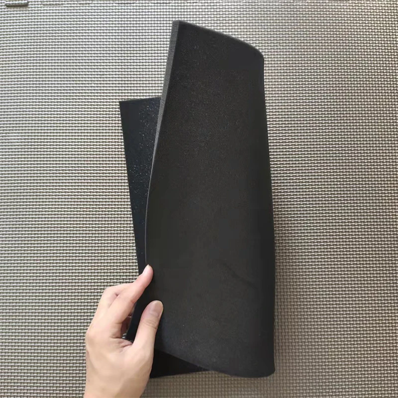 High resilience lightweight shock absorbing black uncut foam flat sponge