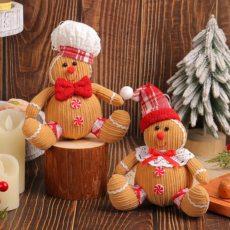 Christmas Tree Pendant Cookie Man Gingerbread Man Doll Christmas New Year Holiday Decoration Pendant