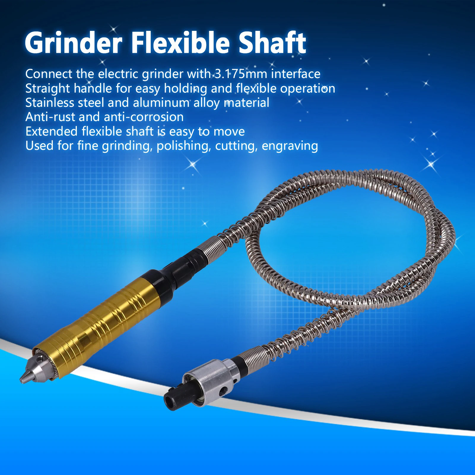 Flexible Shaft Adapter Attachment Grinder Flexible Shaft Extension Cable Chuck Handle Electric Polisher Adapter Accessories