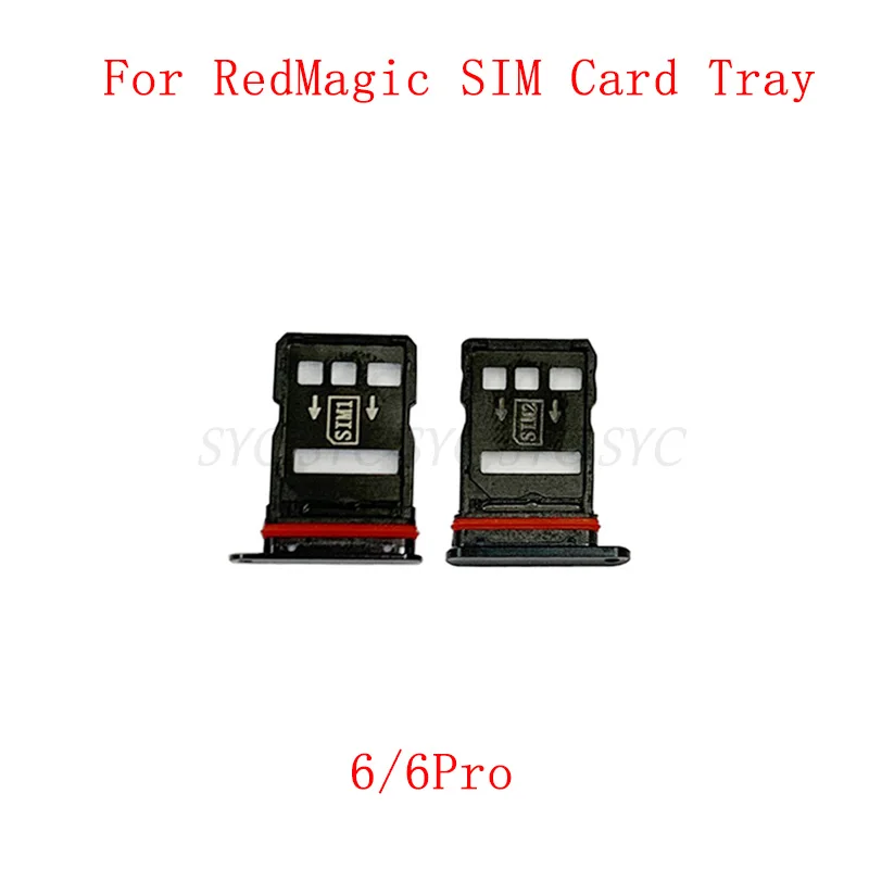 SIM Card Tray SIM Card Slot Holder For ZTE Nubia RedMagic 6 Pro Memory MicroSD Card Repair Parts