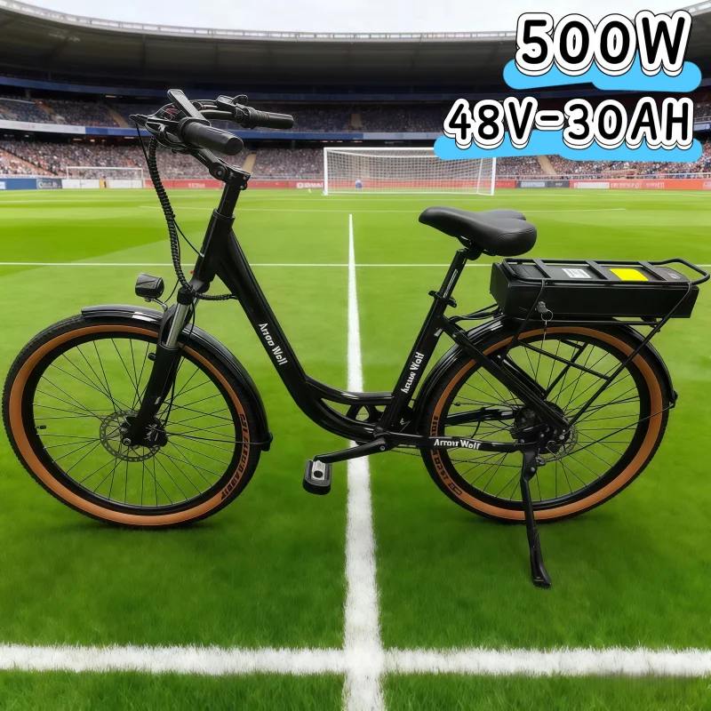 

New 26-inch electric bicycle, 500W high-efficiency motor 48V 30AH battery life, safe and durable, convenient E-Bike for adults