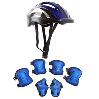 7Pcs Bicycle Sport Protective Gear Set with Wrist Guards Kids Skateboard Scooter Helmet Set for Skateboard/Bike/Skating/Cycling