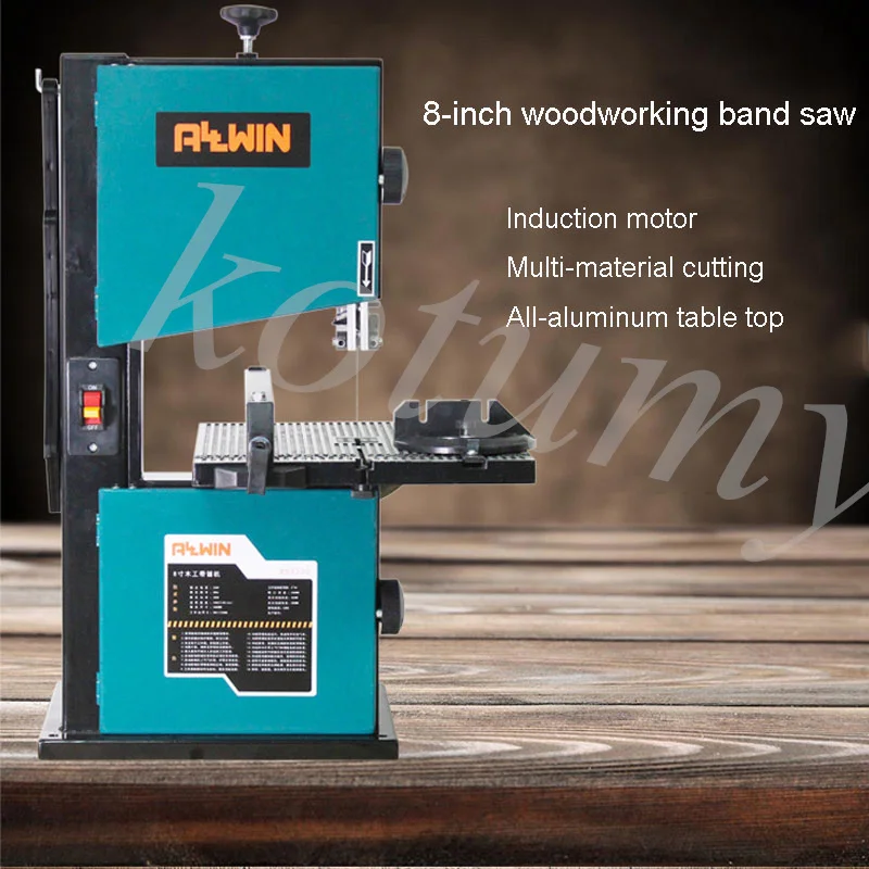 Multifunctional 8-inch Table Curve Saw Woodworking Band-Sawing Machine 550W Vertical Metalworking Saw Machinery