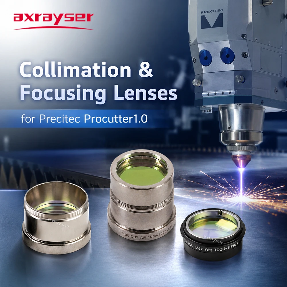 Preciec Laser Focusing Lens Collimating Windows with Holder D37 8kw 20kw Aspherical Lens for Precitec Procutter1.0 Laser Head