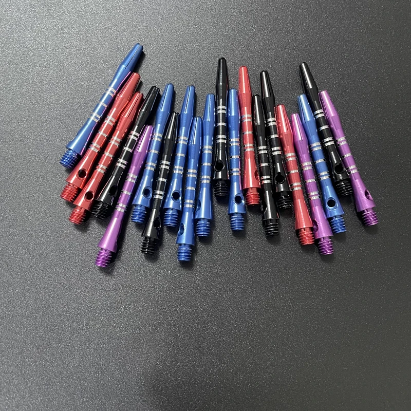 New 12pcs of 4-Color High-End Metal Dart Aluminum Rod 4.1cm/1.61inch Metal Rod Carving and Marking Dart Entertainment