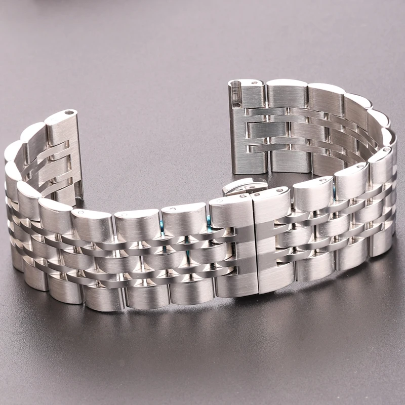 Stainless Steel Watch Bracelet Strap Women Men 20mm 22mm Watchband Solid Metal Silver Gold  Wrist Band Accessories