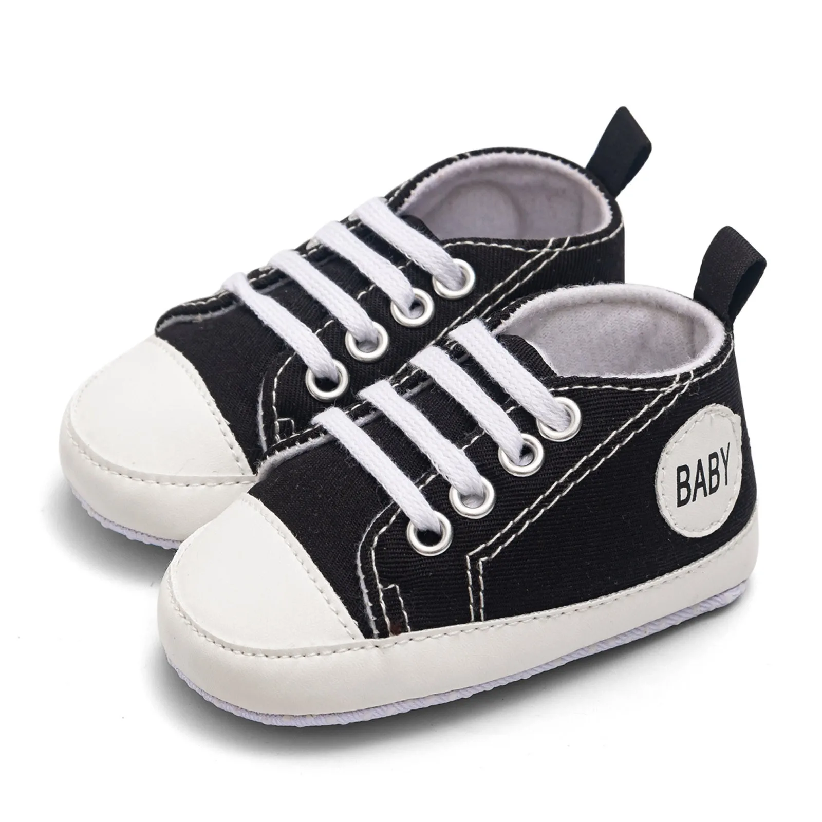 

Newborn Baby Boys Girls First Walkers Shoes Infant Toddler Soft Sole Anti-slip Baby Shoes New Canvas Classic Sports Sneakers