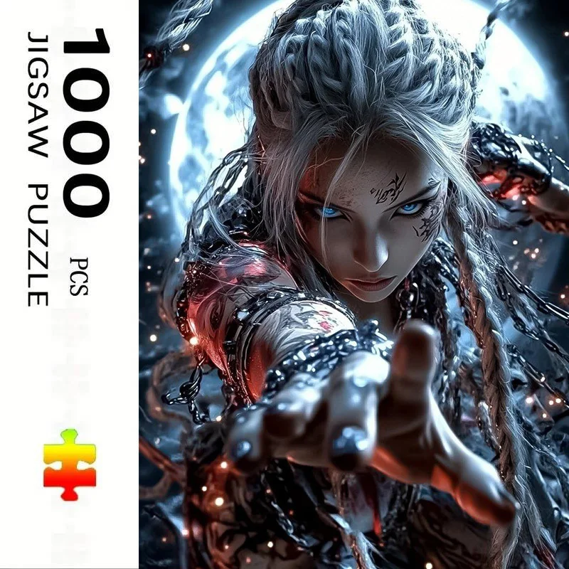 Een 1000 stuks volwassen puzzel, meten van 27,56 x 19,69 inch, met een prachtig getatoeëerd meisje. Het is perfect voor creatief plezier met