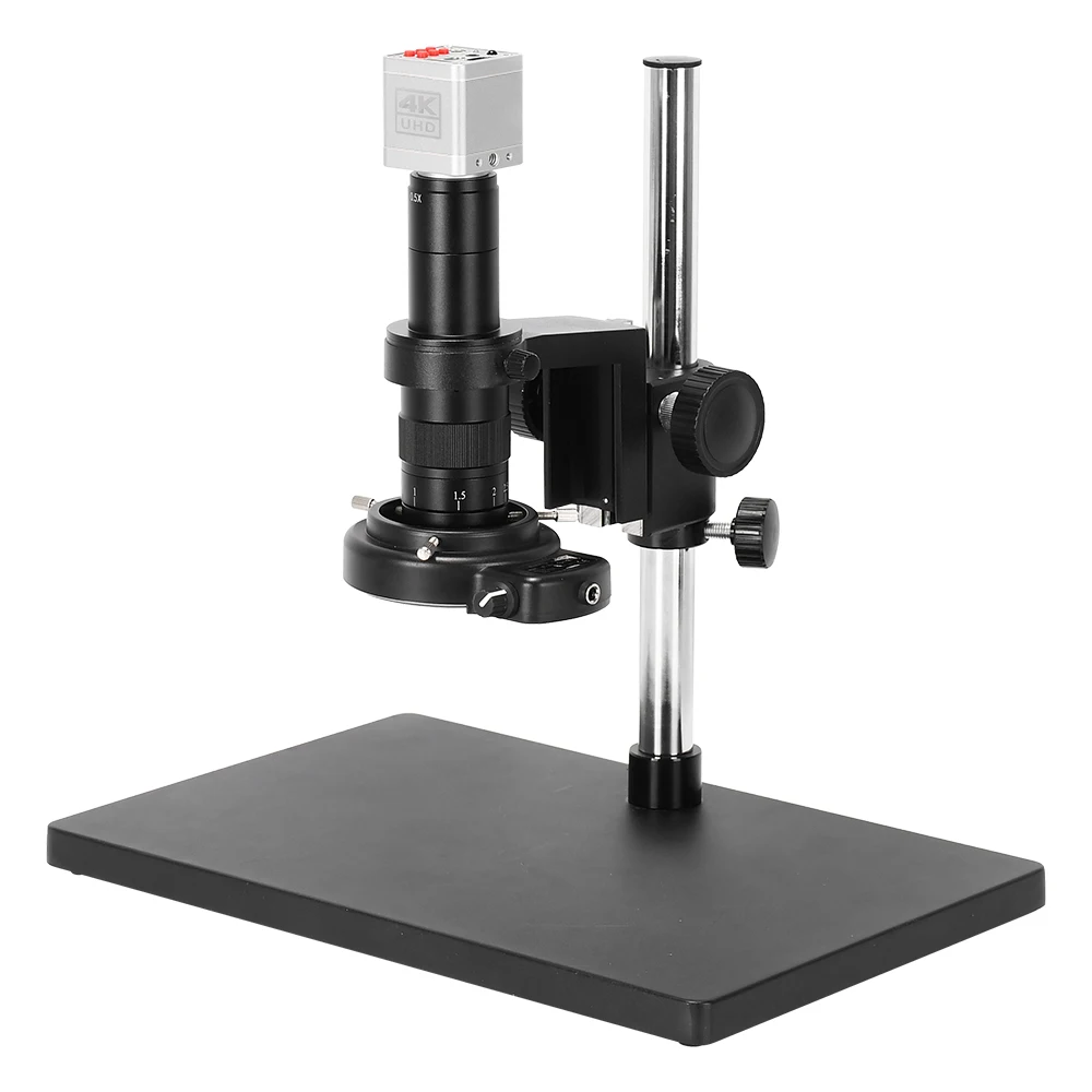 Ultra HD 4K digital Microscope camera for Jewelry and Liquor Identification+180X C-Mount lens+144LED Light+10A Large Base Stand