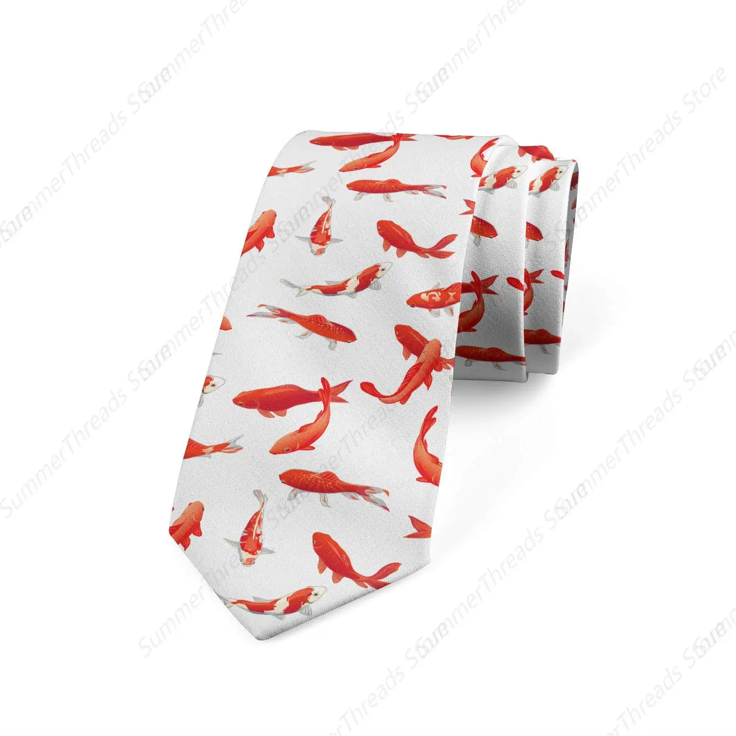 Men's Tie, Koi Shoal Marine Orange Ties