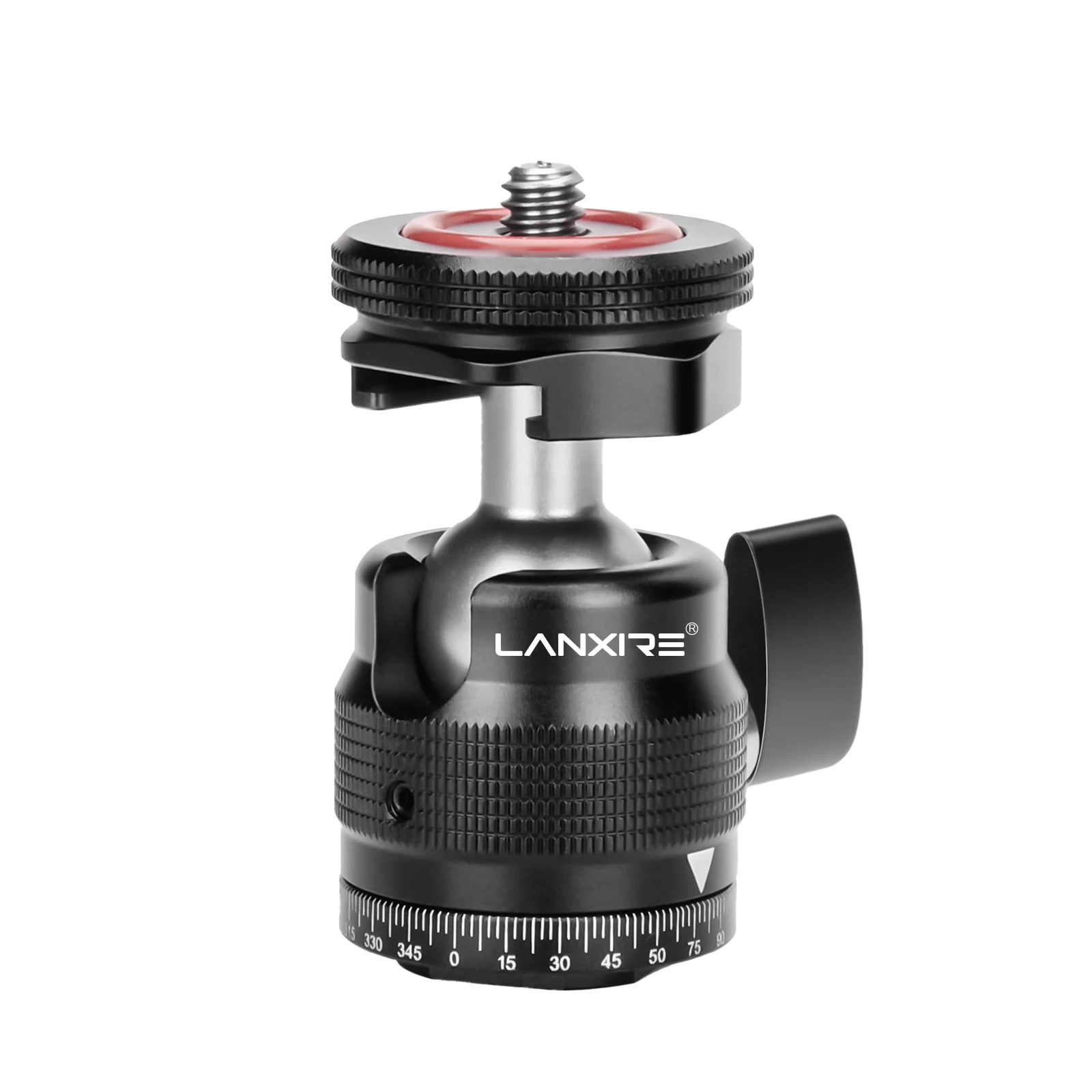 

Lanxire Mini Ball Head with Removable Cold Shoe Mount and 1/4” Screw, Detachable Cold Shoe Base for Camera Tripods Monopods